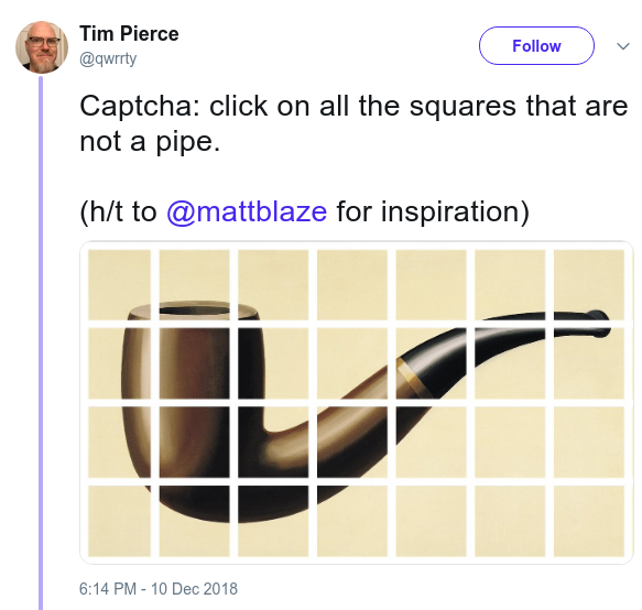 Select all squares not a pipe