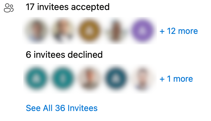 initial Outlook invite with 59 invitees