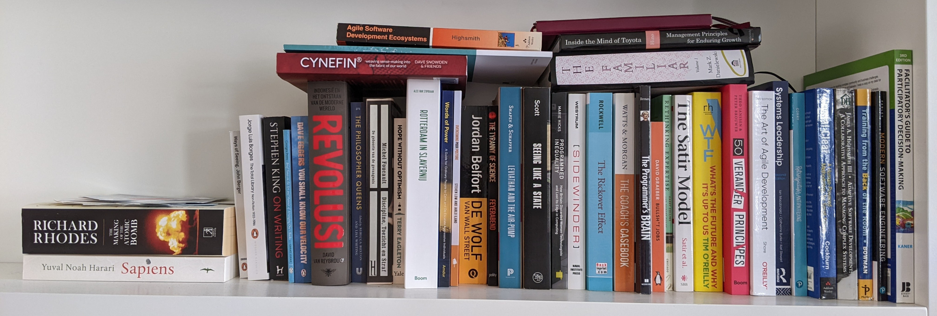 Shelf with my still-to-read books